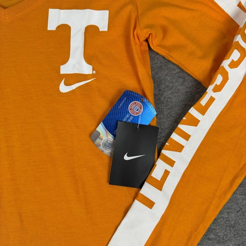 Nike Tennessee Volunteers Vols T-Shirt Athletic Cut Long Sleeve Orange Womens XS